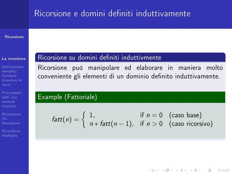 di un dominio denito induttivamente.