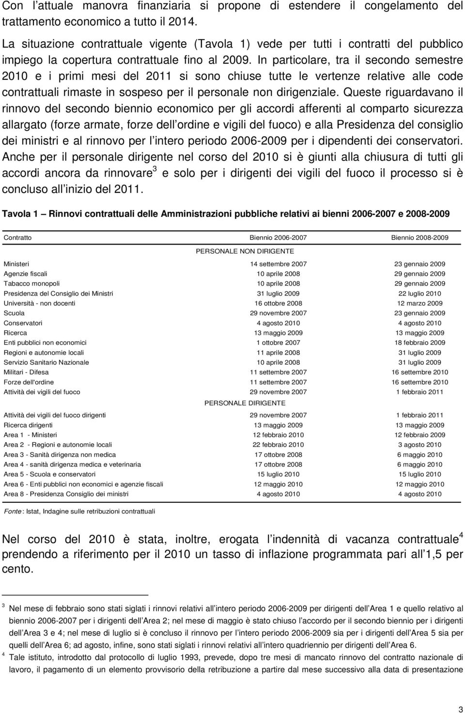 In particolare, tra il secondo semestre 2010 e i primi mesi del 2011 si sono chiuse tutte le vertenze relative alle code contrattuali rimaste in sospeso per il personale non dirigenziale.