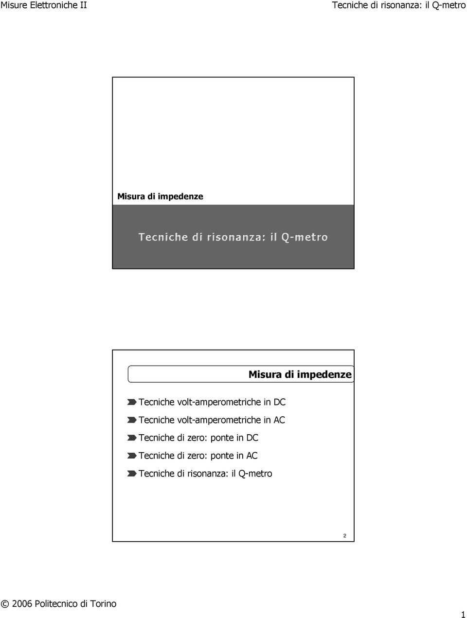 Tecniche volt-amperometriche in A