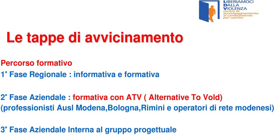 Alternative To Vold) (professionisti Ausl Modena,Bologna,Rimini e