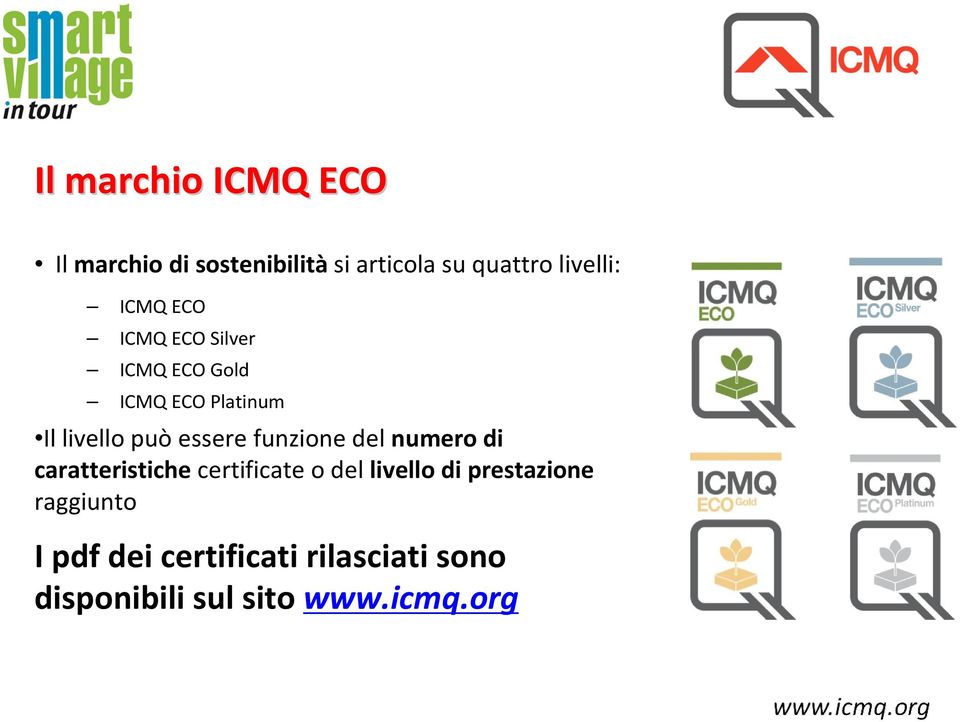 funzione del numero di caratteristiche certificate o del livello di prestazione