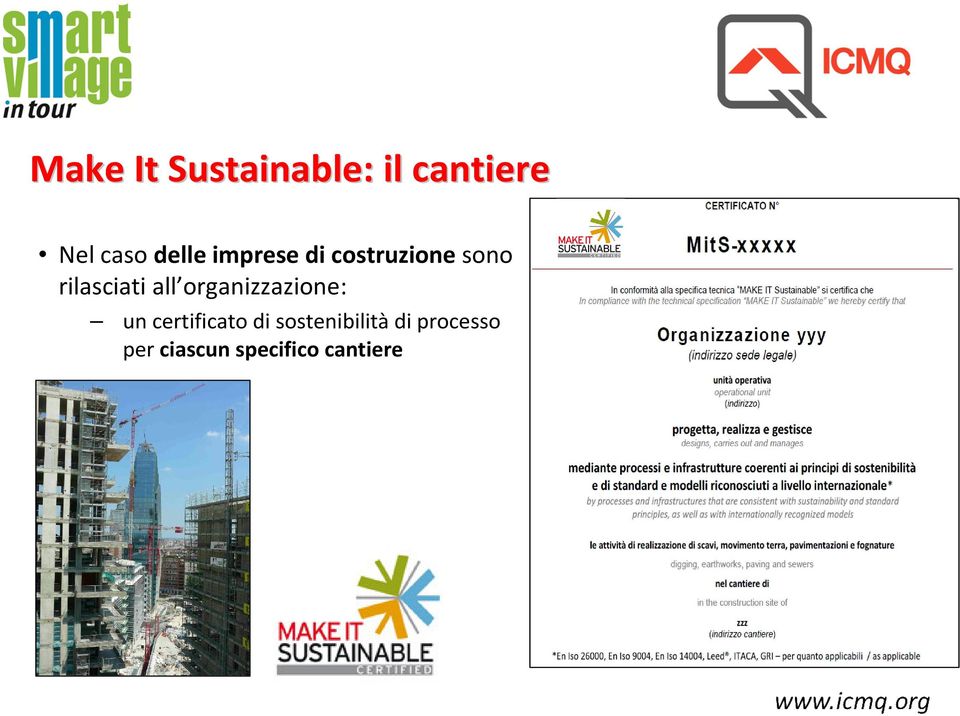 all organizzazione: un certificato di