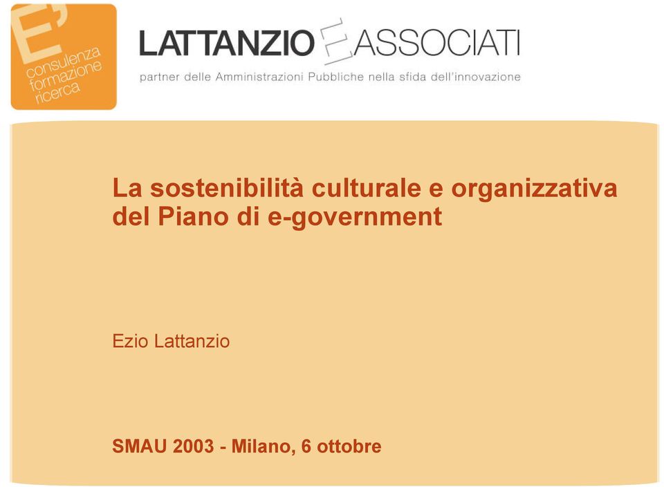 e-government Ezio Lattanzio