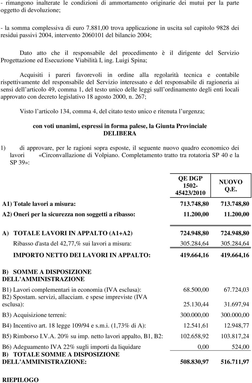 Progettazione ed Esecuzione Viabilità I, ing.