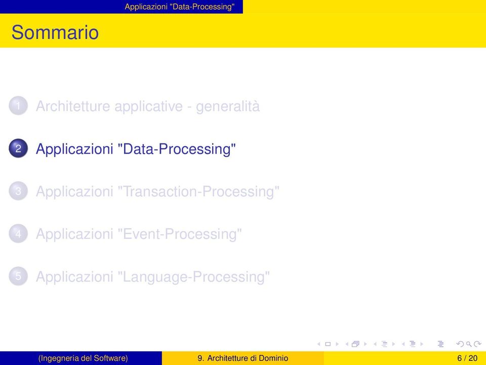 "Transaction-Processing" 4 Applicazioni "Event-Processing" 5