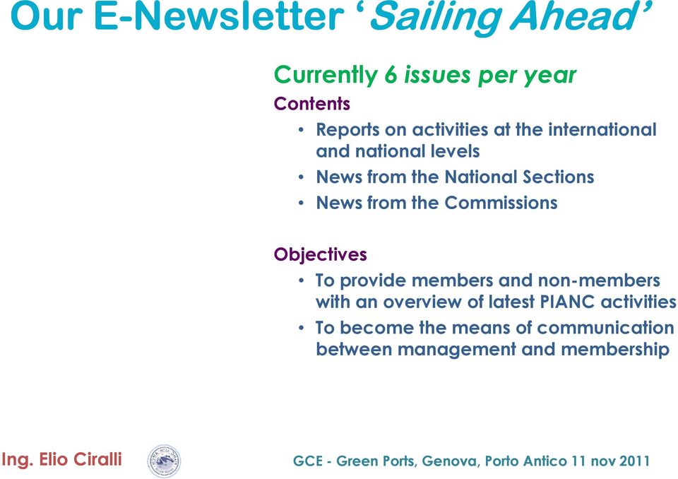 from the Commissions Objectives To provide members and non-members with an overview of