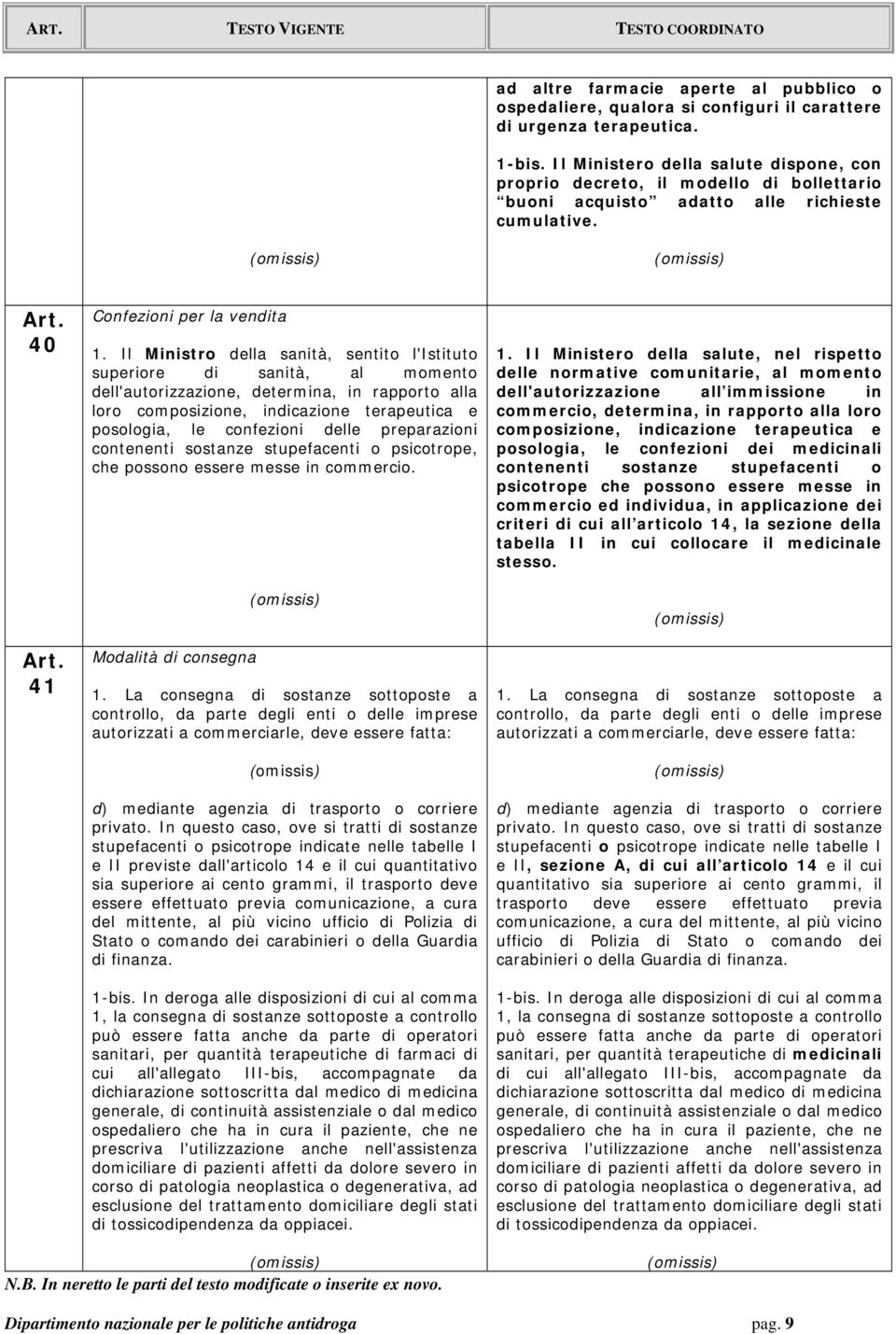 Il Ministro della sanità, sentito l'istituto superiore di sanità, al momento dell'autorizzazione, determina, in rapporto alla loro composizione, indicazione terapeutica e posologia, le confezioni