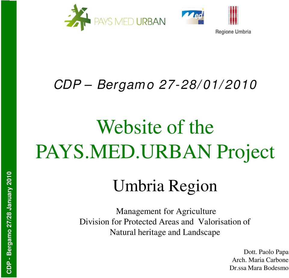 Management for Agriculture Division for Protected Areas and