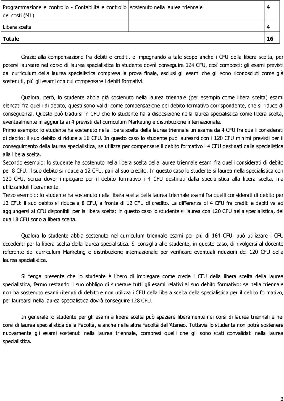 specialistica compresa la prova finale, esclusi gli esami che gli sono riconosciuti come già sostenuti, più gli esami con cui compensare i debiti formativi.