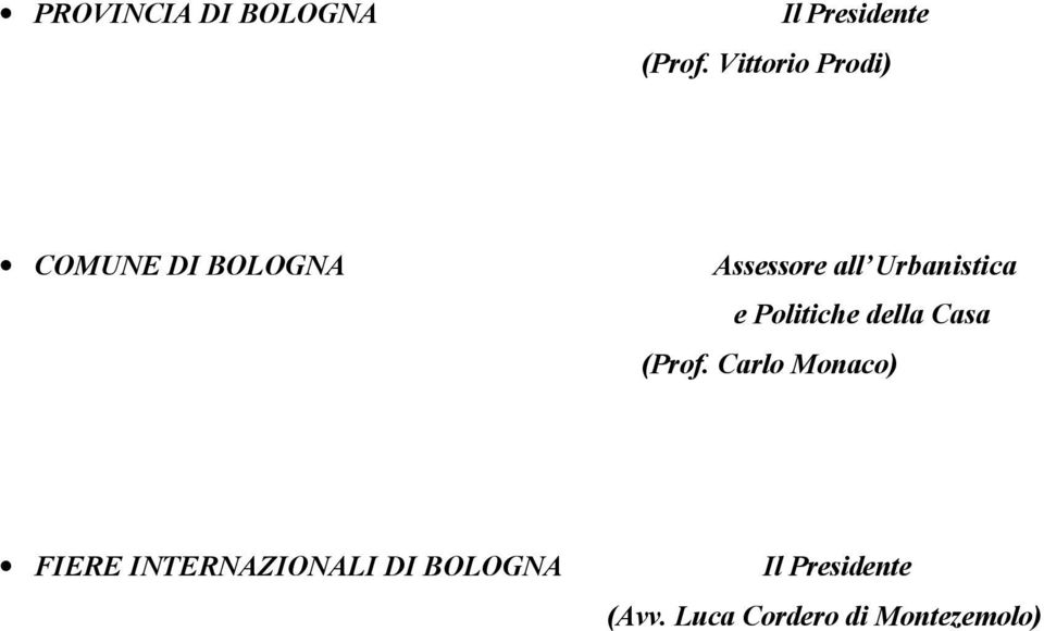 Urbanistica e Politiche della Casa (Prof.
