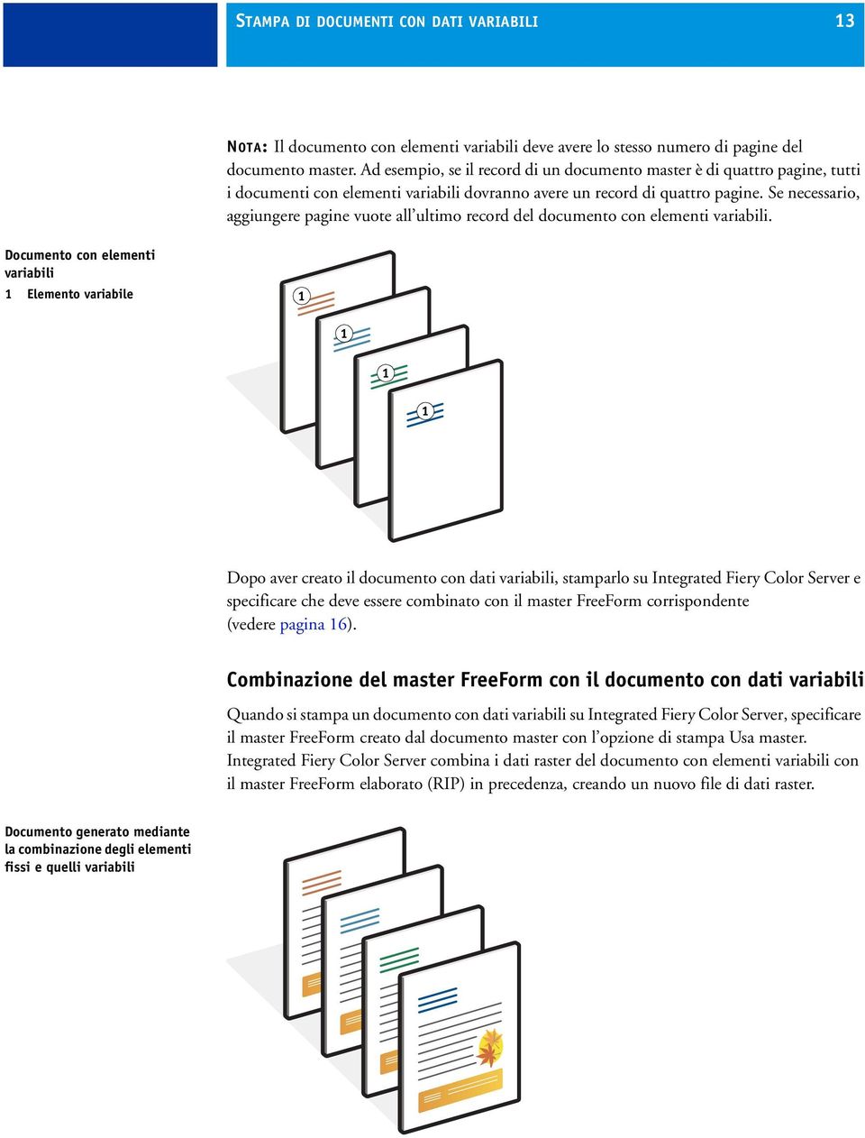 Se necessario, aggiungere pagine vuote all ultimo record del documento con elementi variabili.