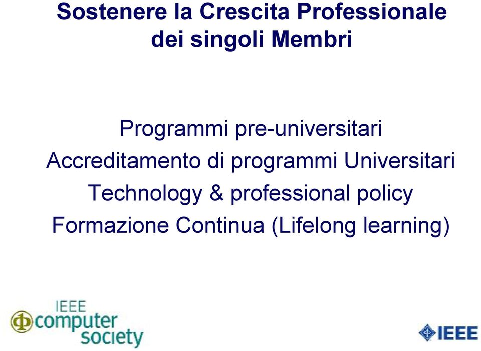 di programmi Universitari Technology &