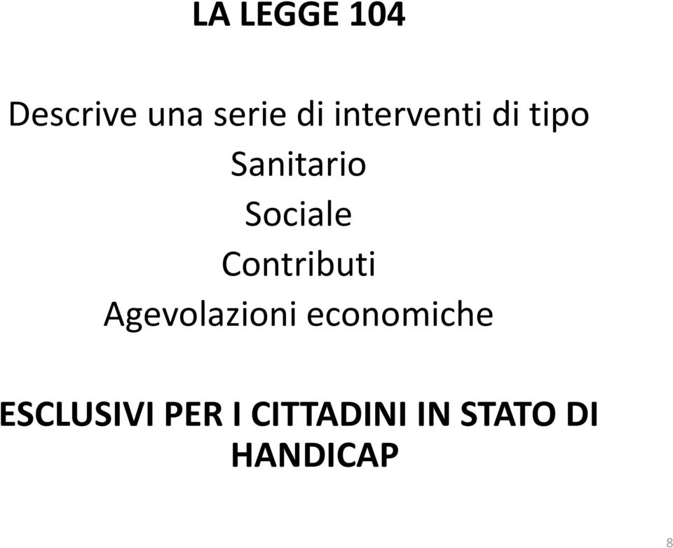 Contributi Agevolazioni economiche