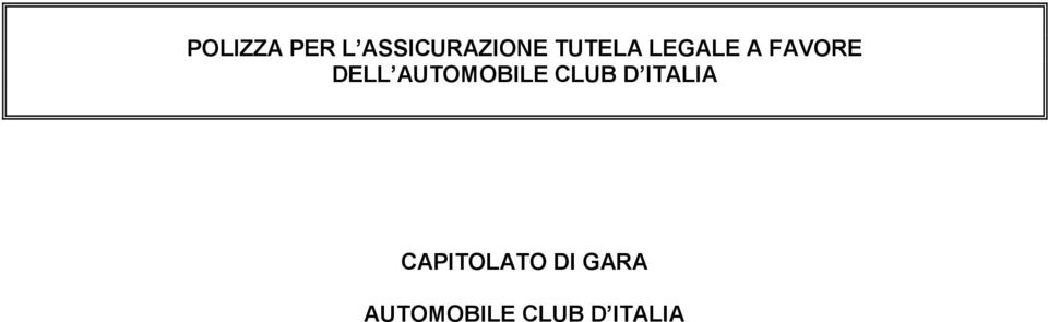 AUTOMOBILE CLUB D ITALIA