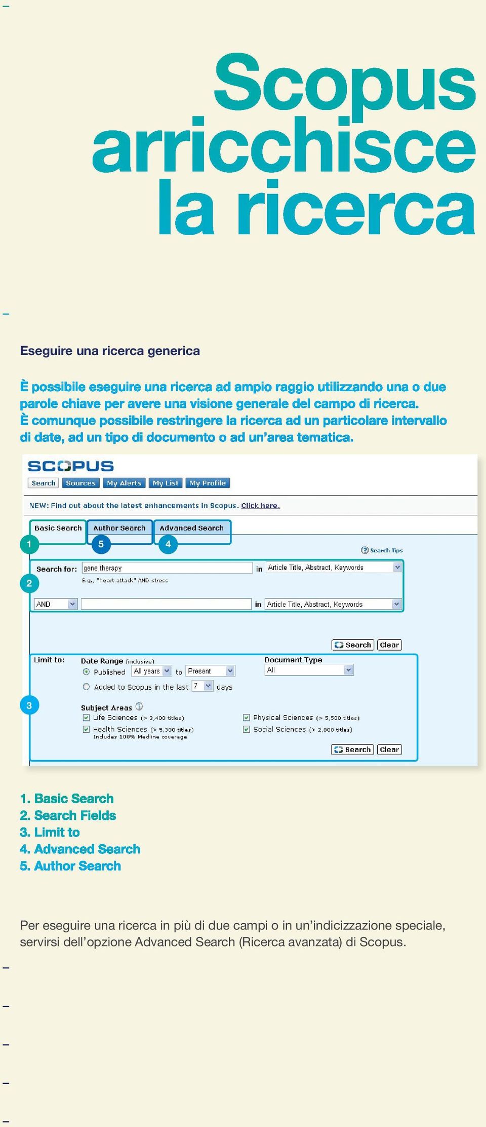 in un indicizzazione speciale, servirsi dell