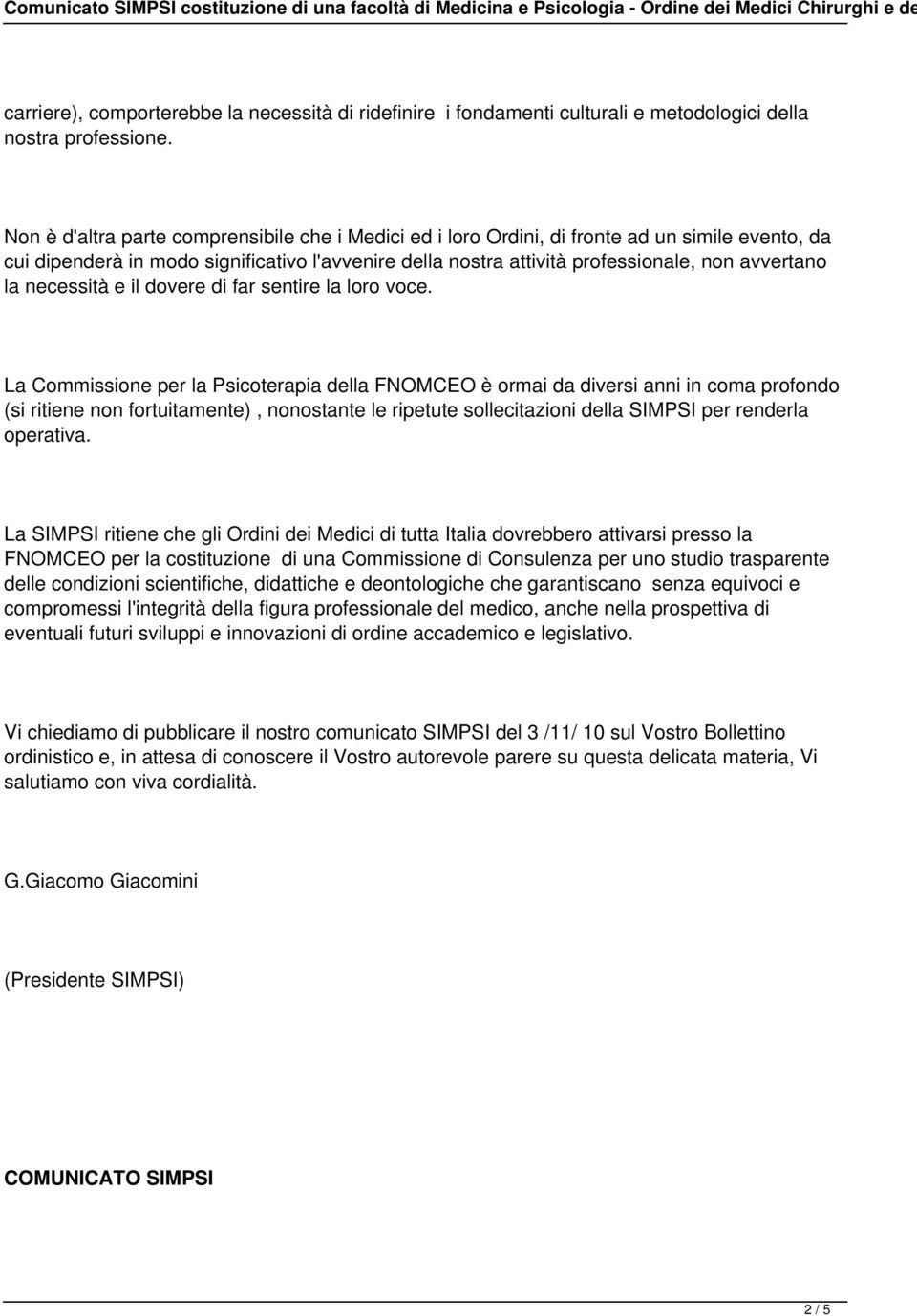 necessità e il dovere di far sentire la loro voce.