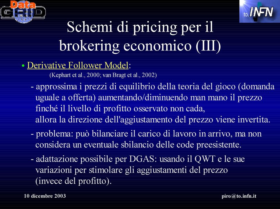 profitto osservato non cada, allora la direzione dell'aggiustamento del prezzo viene invertita.