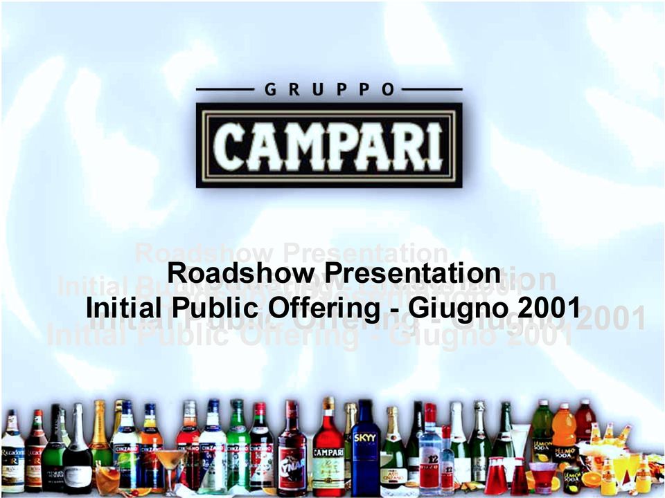 Presentation Giugno 2001 Initial Public Offering - Giugno