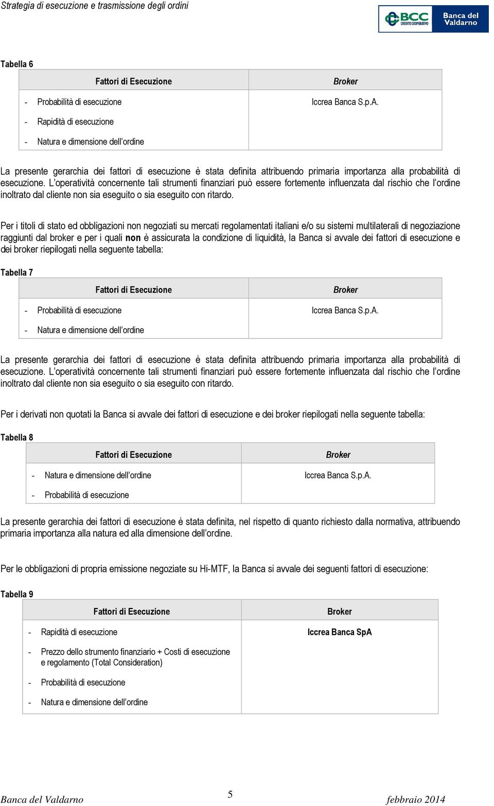 Per i titoli di stato ed obbligazioni non negoziati su mercati regolamentati italiani e/o su sistemi multilaterali di negoziazione raggiunti dal broker e per i quali non è assicurata la condizione di