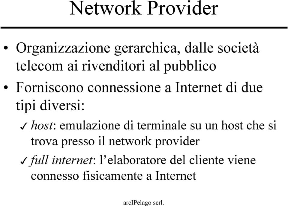 diversi: host: emulazione di terminale su un host che si trova presso il