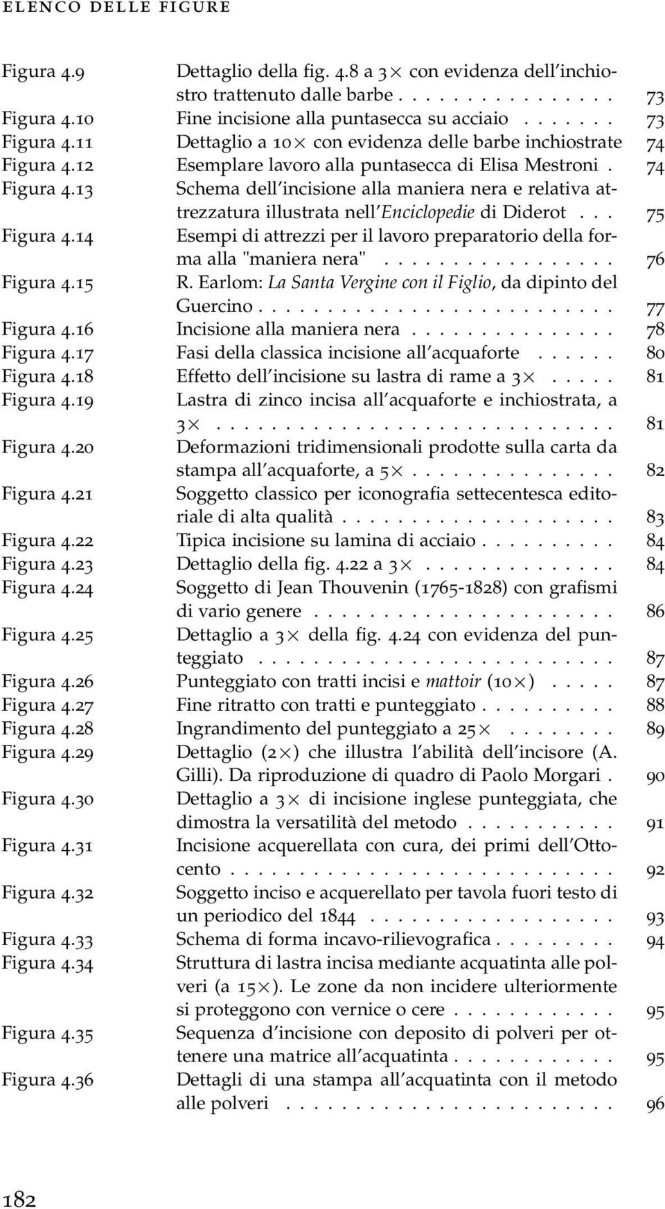 12 Esemplare lavoro alla puntasecca di Elisa Mestroni. 74 Figura 4.13 Schema dell incisione alla maniera nera e relativa attrezzatura illustrata nell Enciclopedie di Diderot... 75 Figura 4.