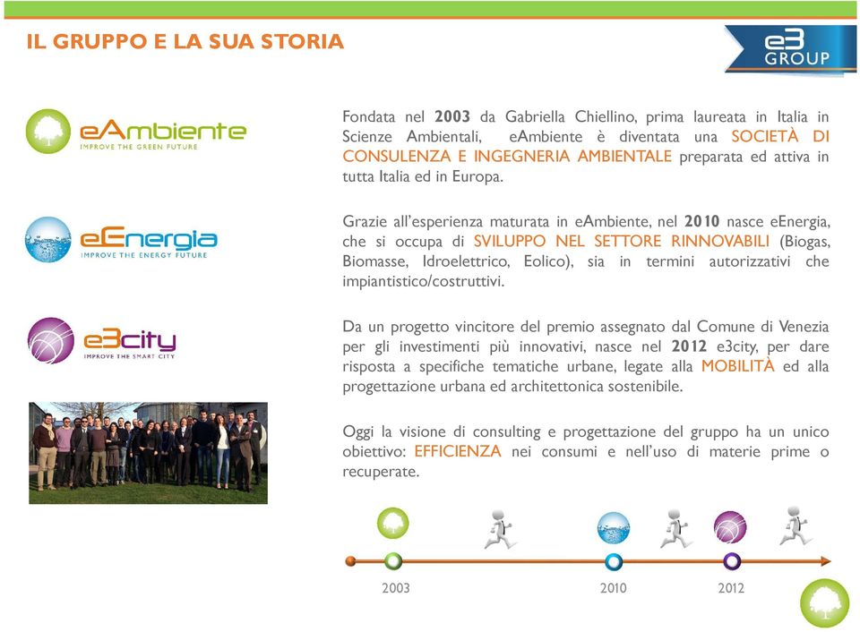 Grazie all esperienza maturata in eambiente, nel 2010 nasce eenergia, che si occupa di SVILUPPO NEL SETTORE RINNOVABILI (Biogas, Biomasse, Idroelettrico, Eolico), sia in termini autorizzativi che