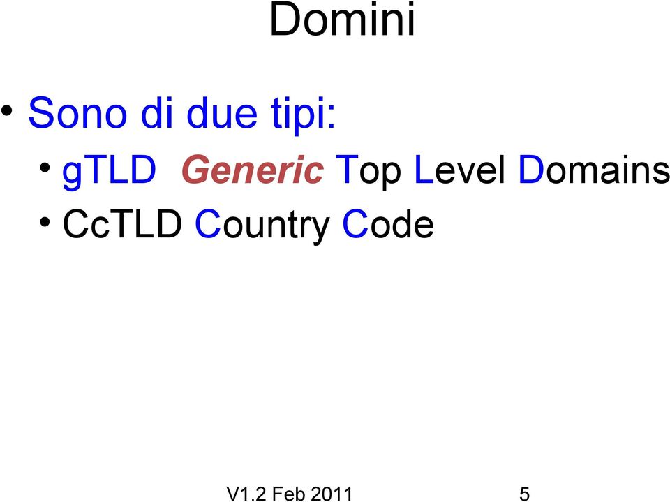 Top Level Domains