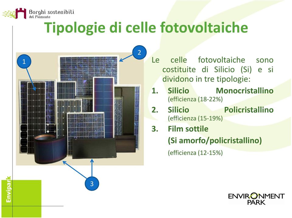 Silicio Monocristallino (efficienza(18-22%) 2.