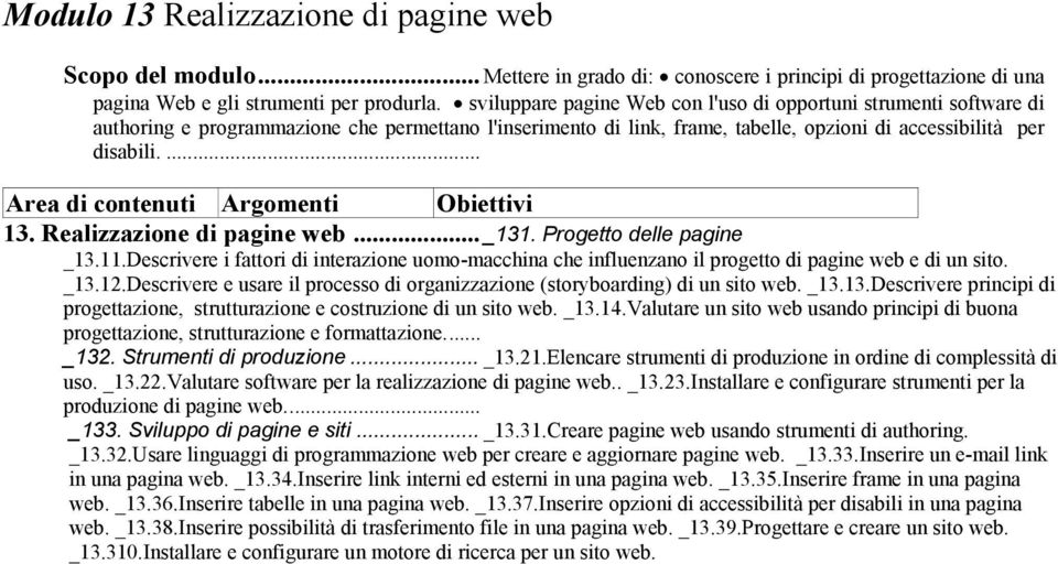 Realizzazione di pagine web... _131. Progetto delle pagine _13.11.Descrivere i fattori di interazione uomo-macchina che influenzano il progetto di pagine web e di un sito. _13.12.