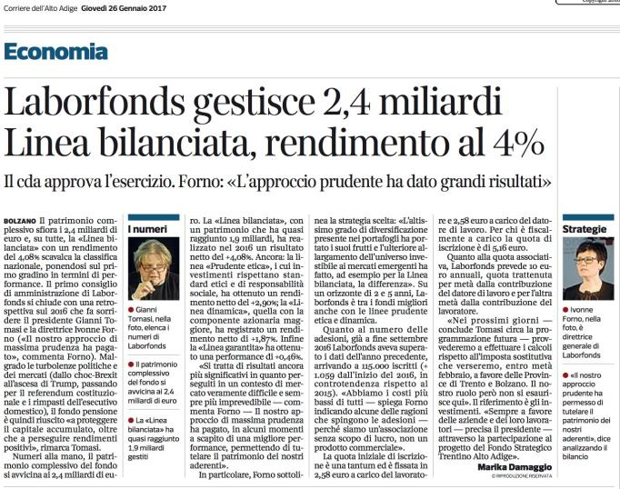 Fonte: Corriere dell Alto