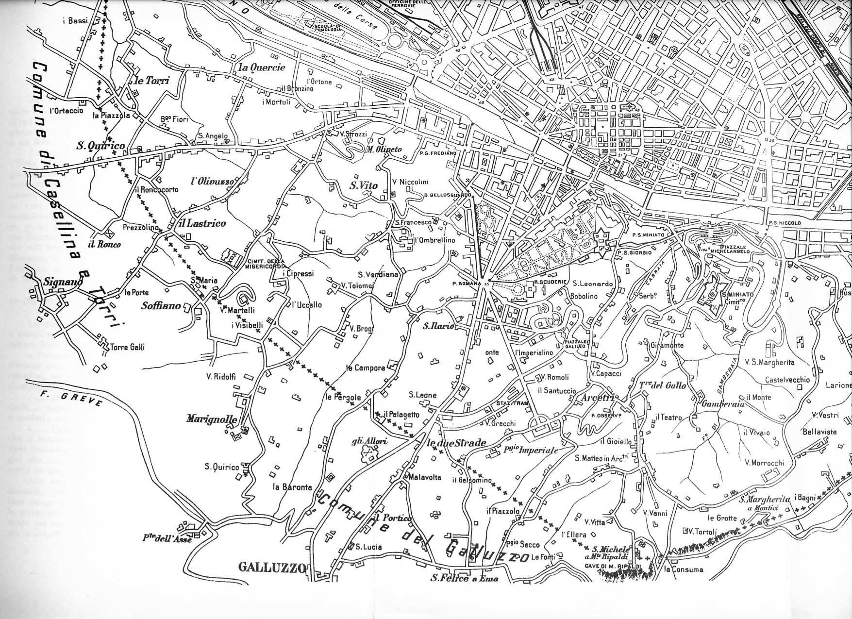 NOTE STORICO-CRITICO STILISTICHE Il Regio Decreto del 1/11/1928 sancì la soppressione del comune autonomo del Galluzzo e l assegnazione del relativo territorio alle realtà urbane limitrofe di