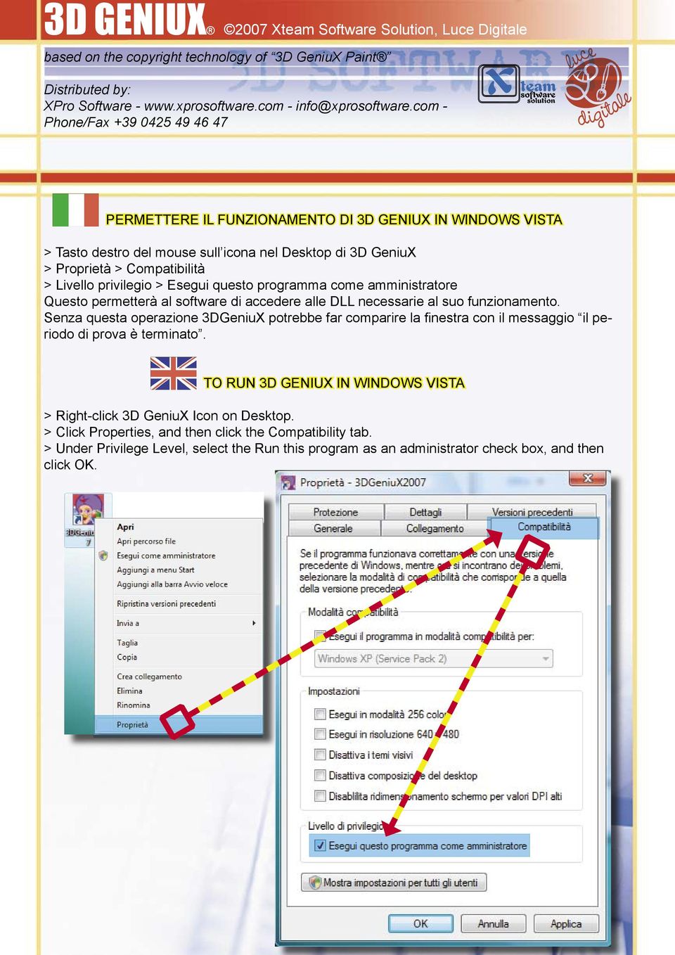 Senza questa operazione 3DGeniuX potrebbe far comparire la fi nestra con il messaggio il periodo di prova è terminato.