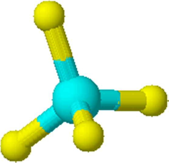 Possiamo rappresentare il metano con una formula tridimensionale: H H H C H 109.