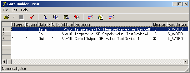 Configurazione variabile numerica OUT scheda Campionamento/Sampling Configurazione variabile numerica OUT scheda Valore/Value Risultato finale Dopo aver definito tutte le variabili