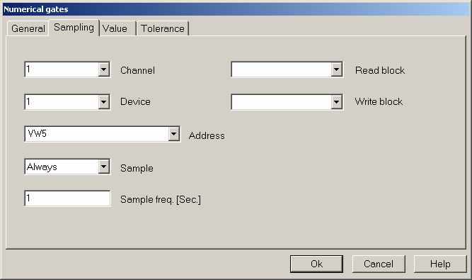 5.1 Configurazione variabili numeriche Eseguire la configurazione delle porte numeriche della V area del PLC Siemens S7-200.