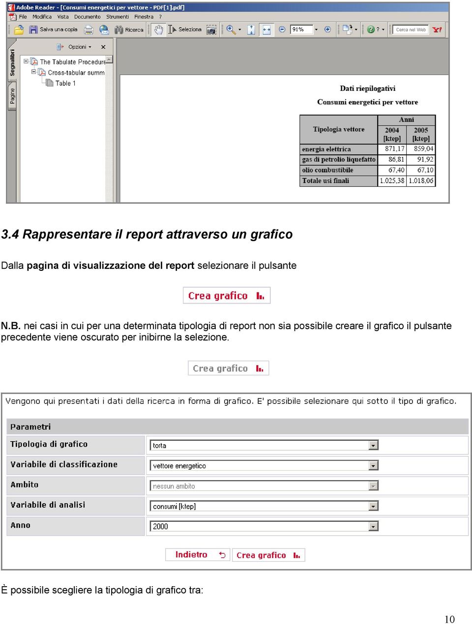 nei casi in cui per una determinata tipologia di report non sia possibile creare