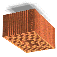 Blocco POROTON 800 Unità misura Valore Tipologia di blocco (D.M. 20/11/87) (tipo) semipieno Percentuale foratura (%) < 45 Peso specifico impasto cotto (kn/m³) ~ 14.