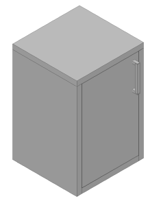 Cassettiera interna a due cassetti, con guide metalliche cm. 43x48x33 H Metri cubi: 0,06 Kg 13 CS01 Cassettiera interna a due cassetti, con guide metalliche cm.