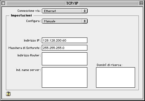 Assegnazione di un indirizzo IP alla stampante RISO Requisiti operativi (Macintosh) Fase 1 della configurazione del sistema Per poter utilizzare i programmi di utilità dedicati, RISO-ADMIN e