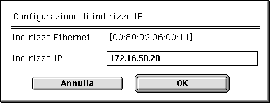 Assegnazione di un indirizzo IP alla stampante RISO 2 Fase 1 della configurazione del sistema Selezionare la stampante RISO desiderata.