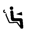 Tilt in avanti Leva orizzontale, parte anteriore sinistra del sedile Dispositivo di limitazione tilt Leva verticale, parte anteriore sinistra del sedile Per posizionare la seduta in avanti: