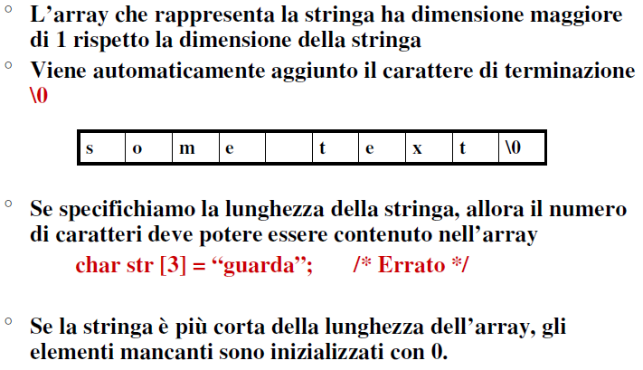 Inizializzazione tramite stringa costante (3/3)