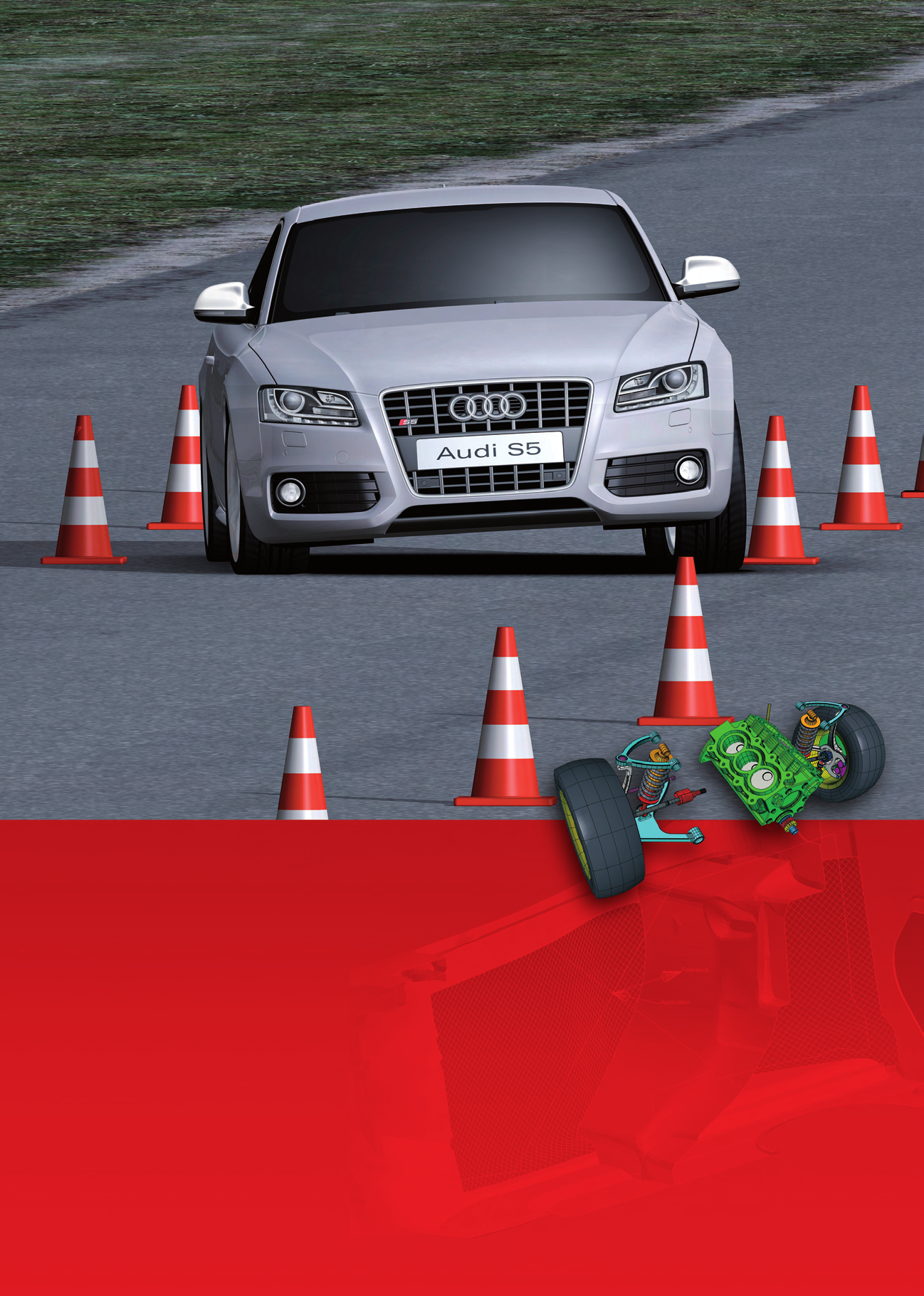 S I M U L AT E M O R E Adams/Car consente di simulare il comportamento dinamico di sospensioni, trasmissioni e veicoli completi e permette di modellare accuratamente l'interazione tra pneumatico e