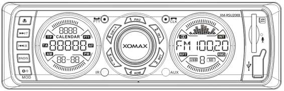 XOMAX XM-RSU208B Istruzioni per l uso Auto Multimedia System Autoradio FM Riproduzione MP3/WMA