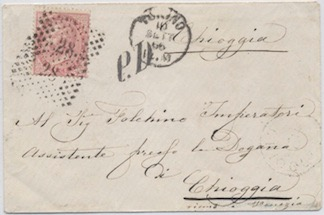 Austria III GUERRA D INDIPENDENZA 27 Agosto 1866: Lettera da Trieste a Ceneda (che divenne Vittorio Veneto dopo l annessione) appena conquistata, dove giunse dopo un lungo percorso via