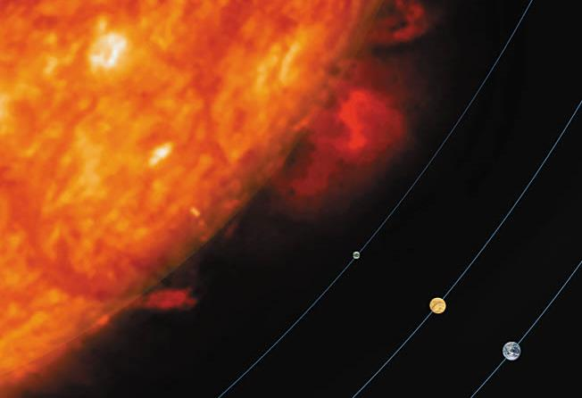 I moti della Terra nello spazio Sole Mercurio Venere Terra La Terra e gli altri pianeti orbitano intorno al Sole, che è una stella con un raggio di circa 700 000 km e dista dal nostro