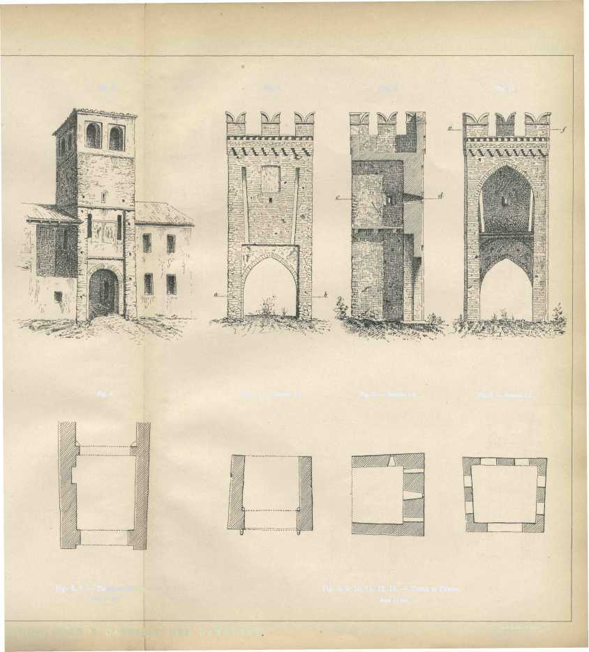 TAV. II. Fig. 6. Fig. 8. Fig. 9. Fig. 10 Fig. 7. Fig. 11. Sezione a b. Fig. 12. Sezione c d. Fig.13. Sezione e f. Fig. 6, 7.