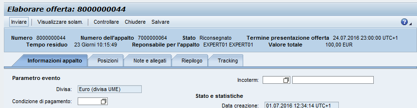 Modificare l offerta Si tenga presente che l offerta presentata può essere restituita al fornitore al fine di consentirne la (vd versionamento delle offerte).