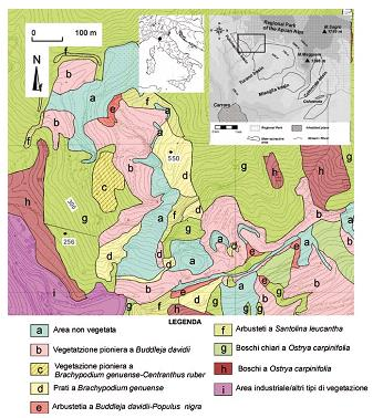 Classificazione dei rilievi di vegetazione con cluster analysis Carta