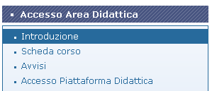 Cliccando sul link del corso si entra nella Home della piattaforma e viene visualizzata l Introduzione che contiene la descrizione del Corso e degli obiettivi formativi.